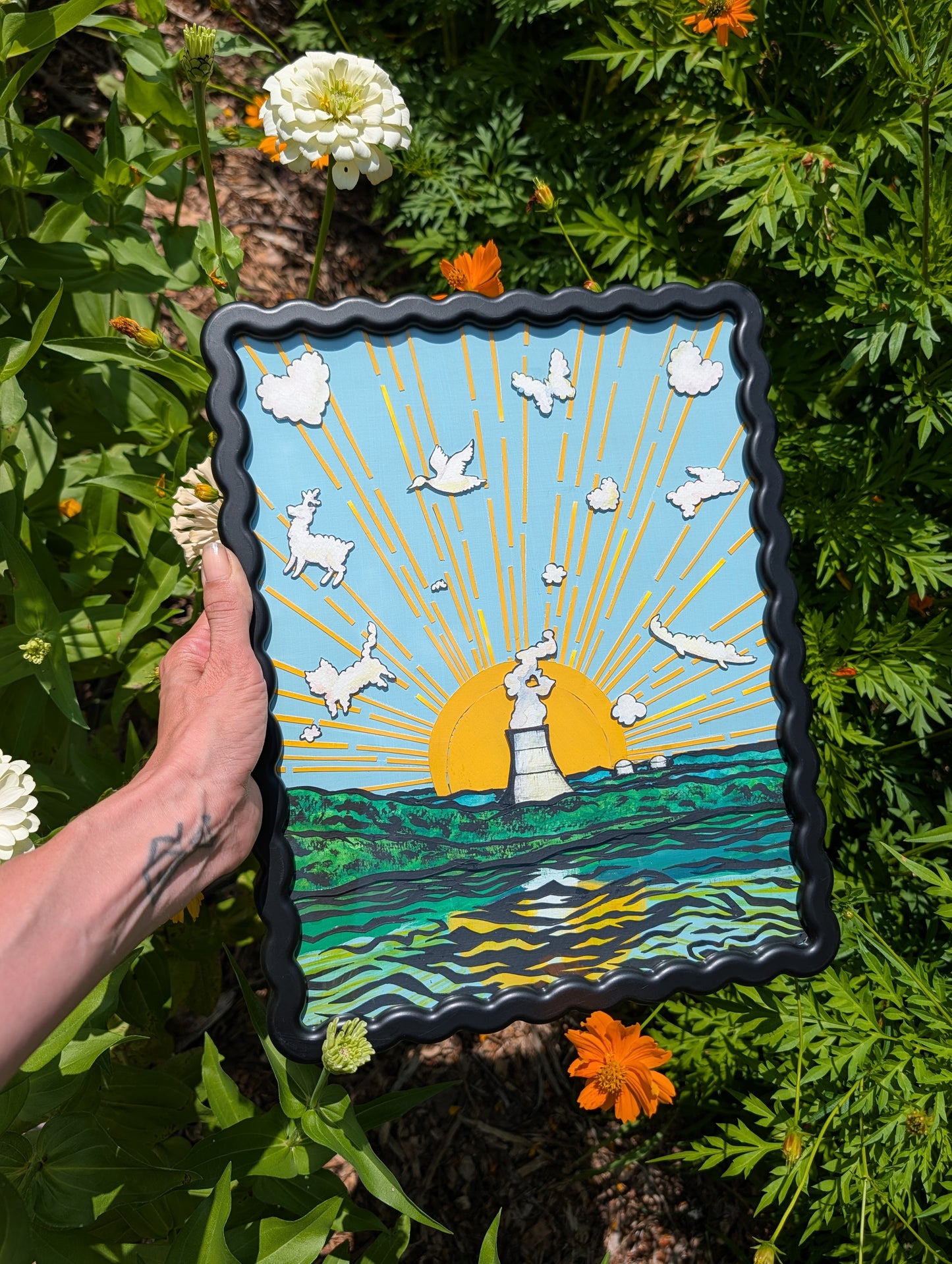 The Cloud Maker — Original Framed Collage Art | Russellville Arkansas