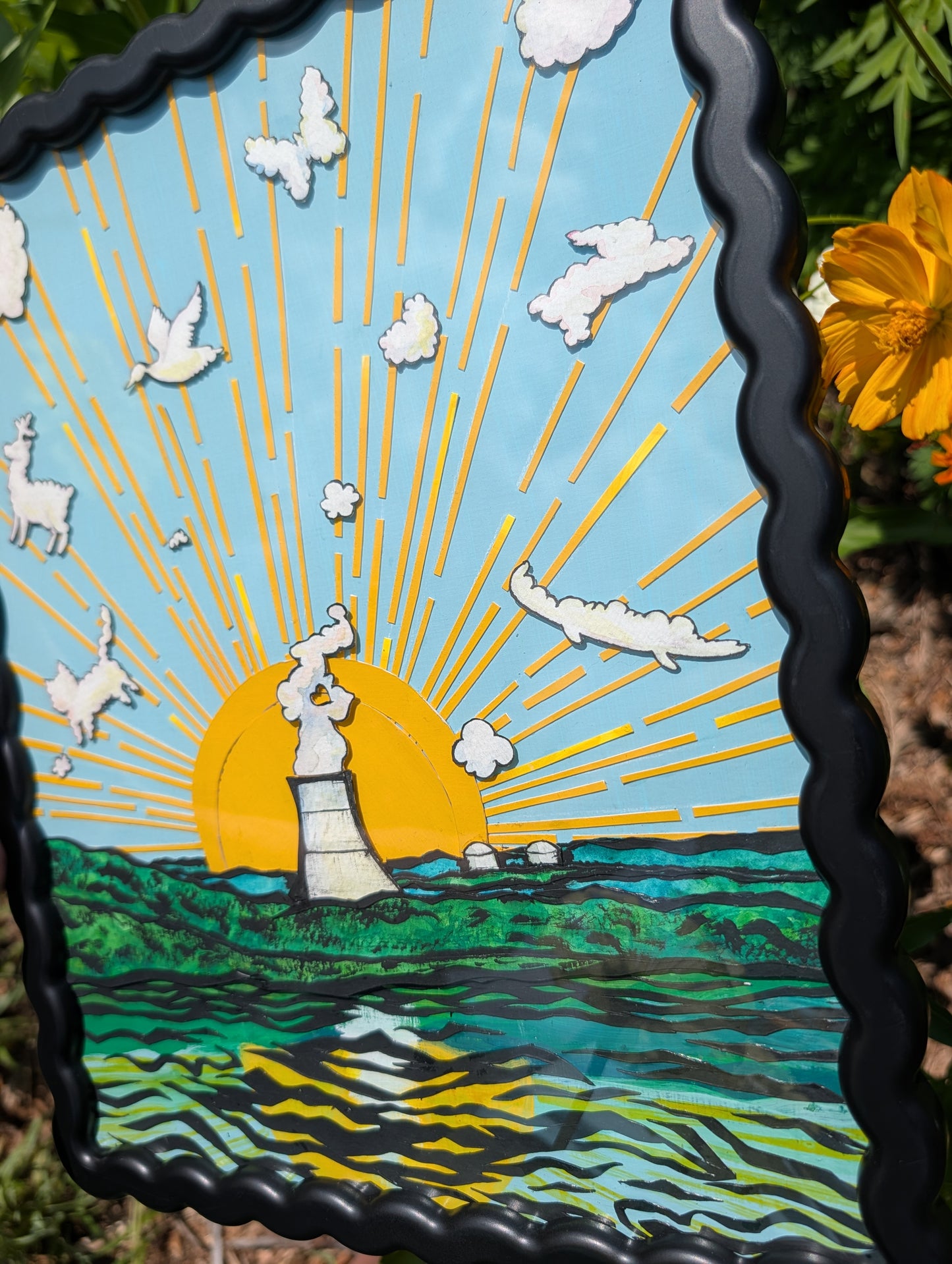 The Cloud Maker — Original Framed Collage Art | Russellville Arkansas