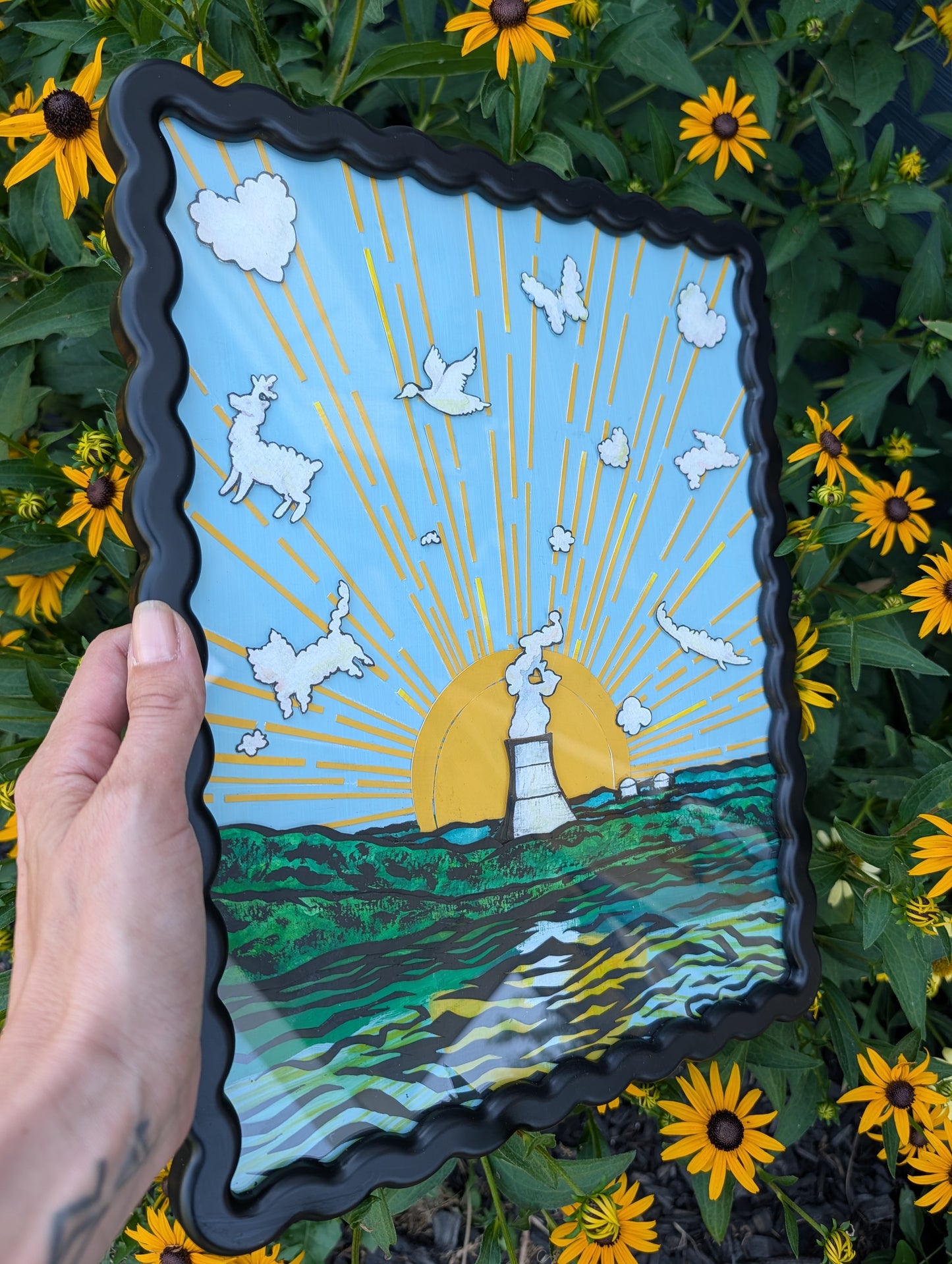 The Cloud Maker — Original Framed Collage Art | Russellville Arkansas