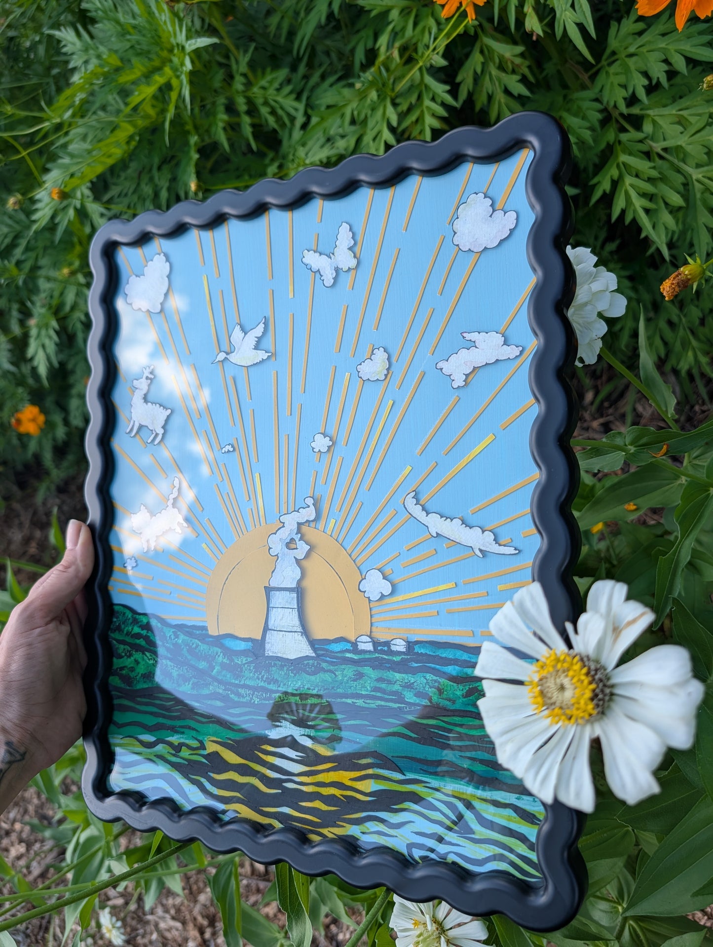 The Cloud Maker — Original Framed Collage Art | Russellville Arkansas