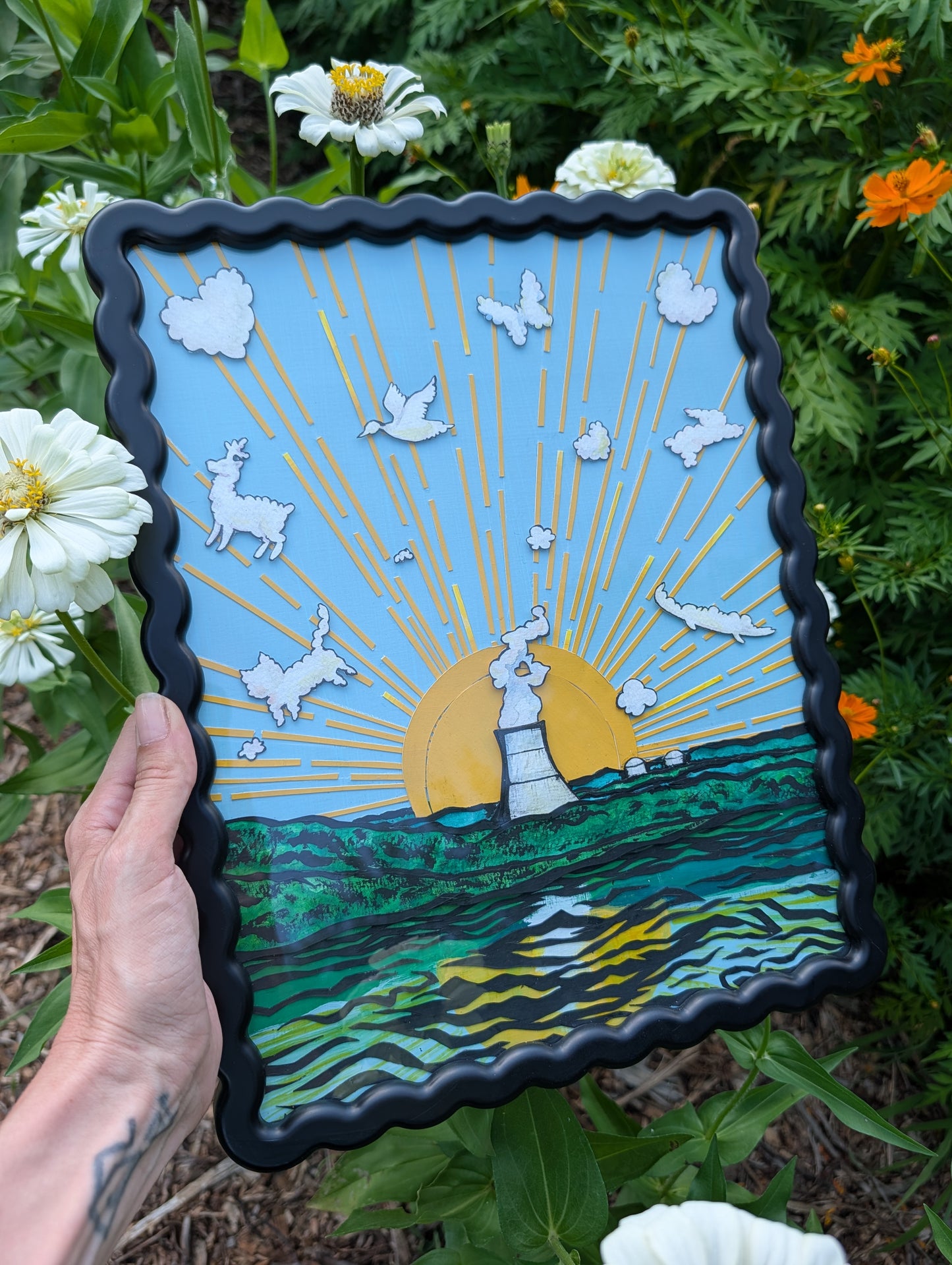 The Cloud Maker — Original Framed Collage Art | Russellville Arkansas