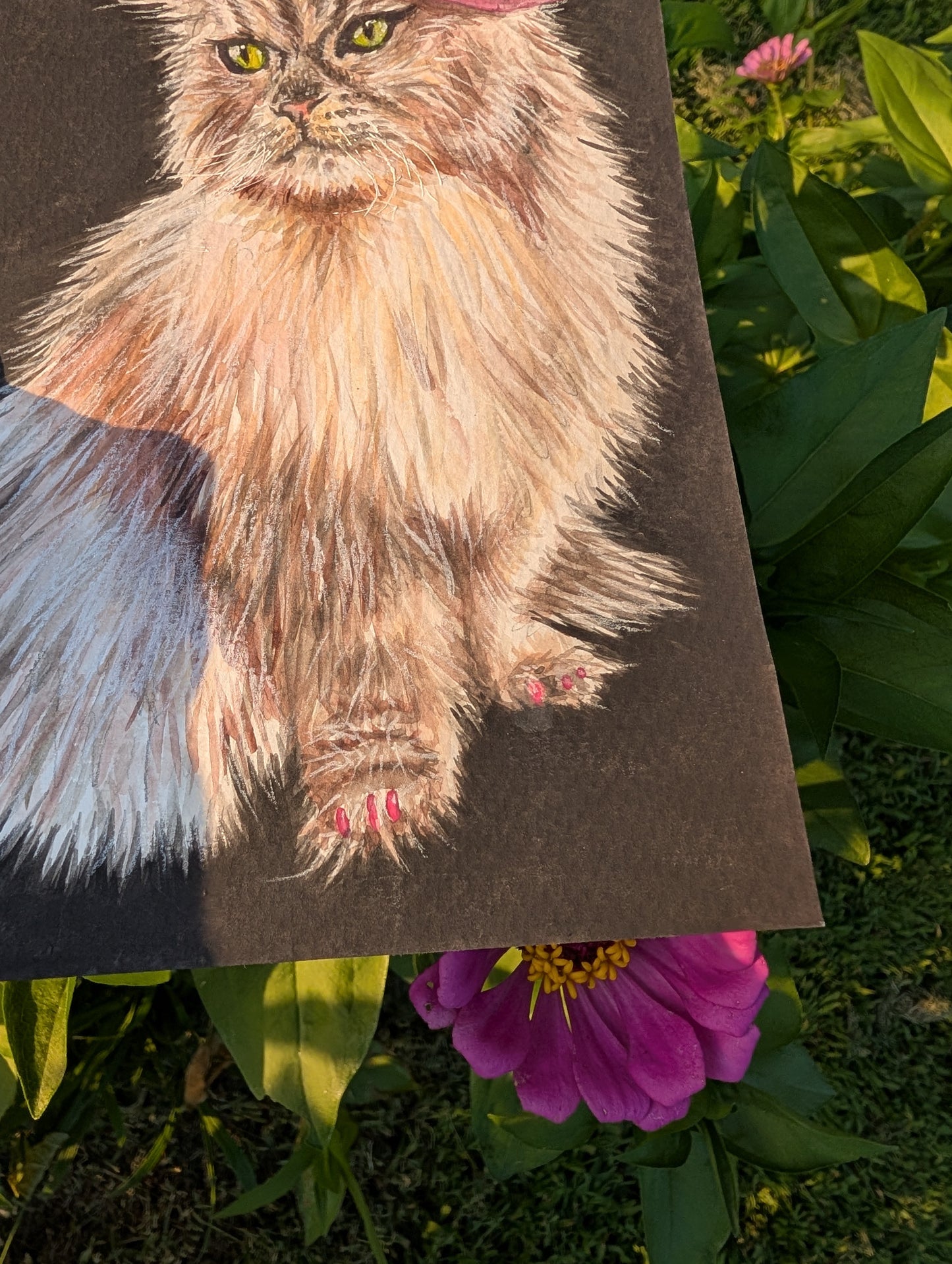 Clive — Original Mixed Media Cat Portrait 6x9