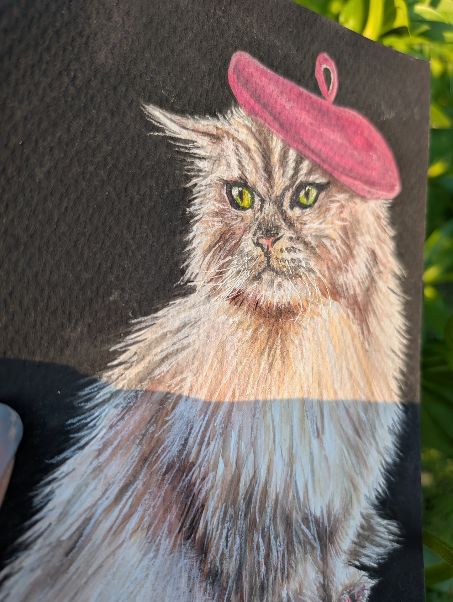 Clive — Original Mixed Media Cat Portrait 6x9